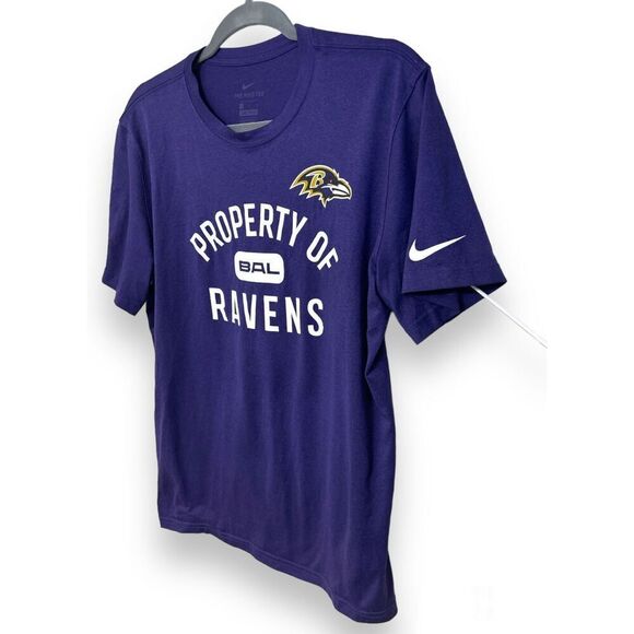 Nike Dri-Fit Baltimore Ravens NFL T-shirt L Top Purple Athleisure Fan Sportswear - Picture 3 of 6